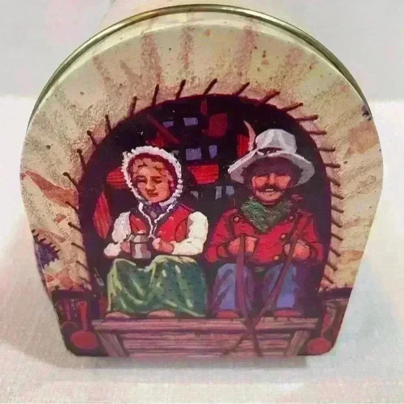 Giftco Chuck Wagon Vintage Tin W/Box Metal Advertising Moveable Wheels - Picture 5 of 12